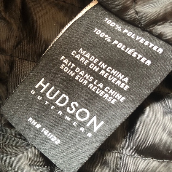 Hudson Outerwear Bomber Jacket Black/Green Winter Coat Men’s Size XL Embroidered - Picture 6 of 16